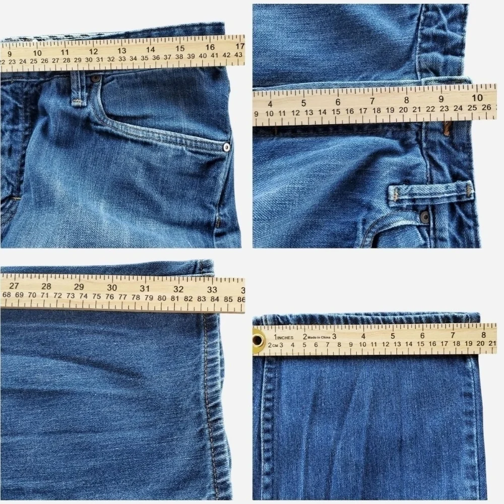 Vans "Off The Wall" Dennim Blue Jeans With A Faded Look - Picture 7 of 9